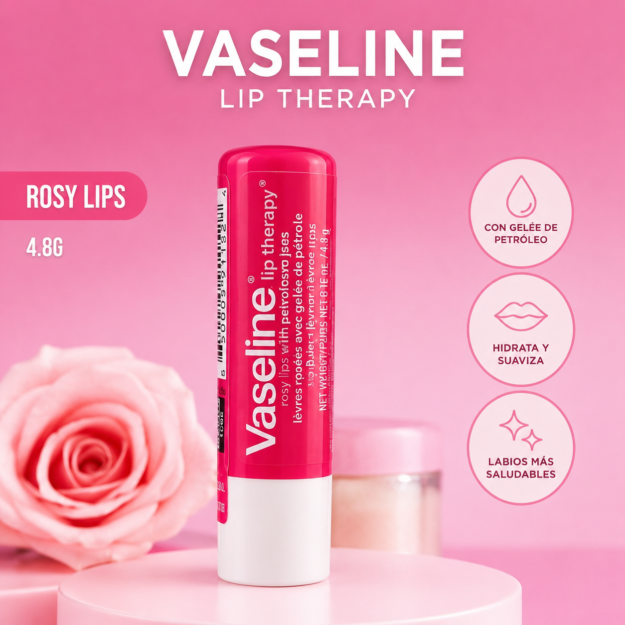 Vaseline Lip Therapy Rosy Lips 4.8 g