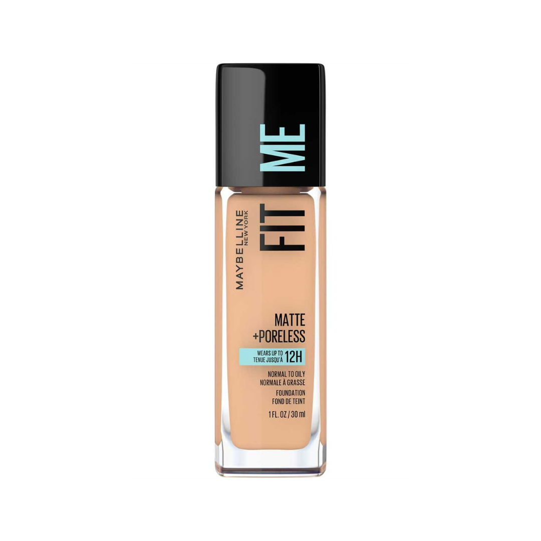 Maybelline Fit Me Matte + Poreless Base de Maquillaje Líquida 30ml – Acabado Mate y Control de Brillo