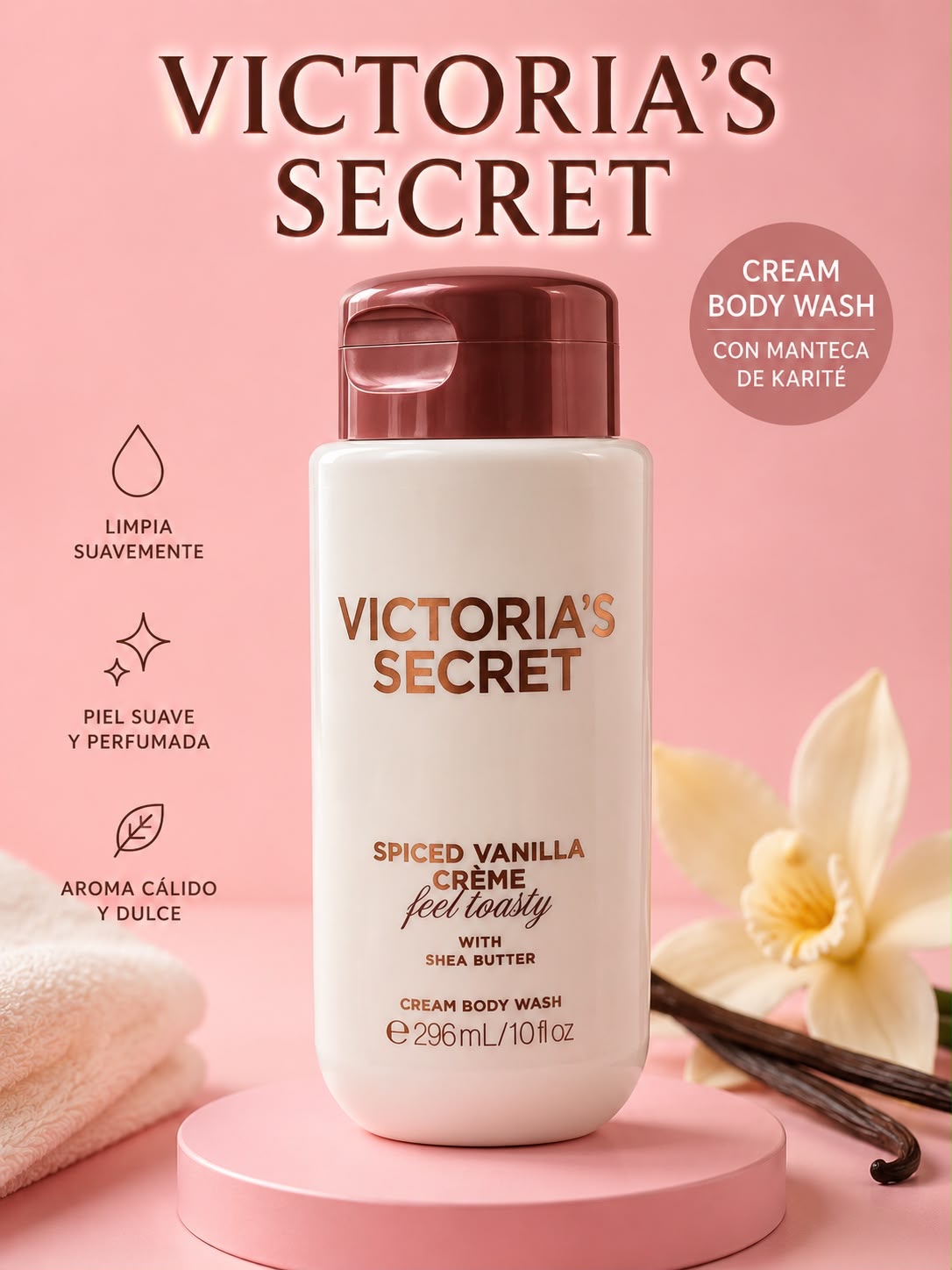 * Victoria’s Secret Spiced Vanilla Crème – Cream Body Wash 296 ml