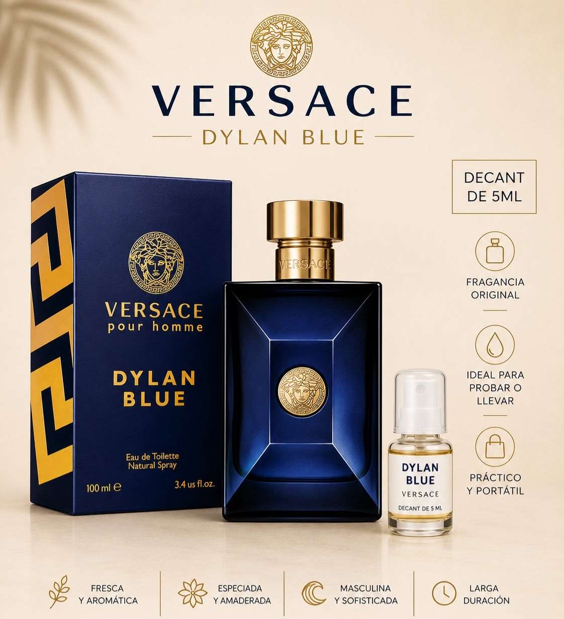 DECANT/MUESTRA DYLAN BLUE POUR HOMME EDT VERSACE