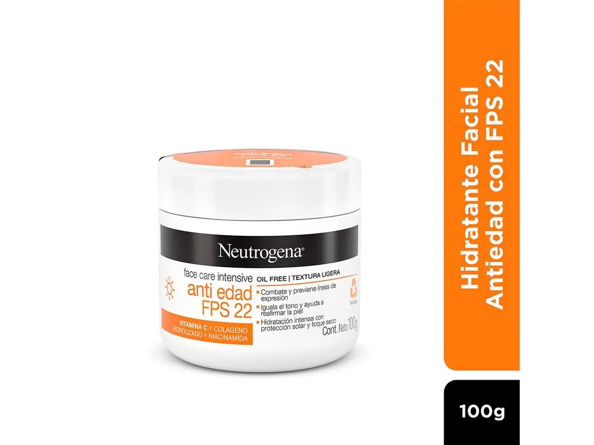 Crema Antiedad Face Care Intensive Antiedad Fps 22 X 100 Gr Neutrogena