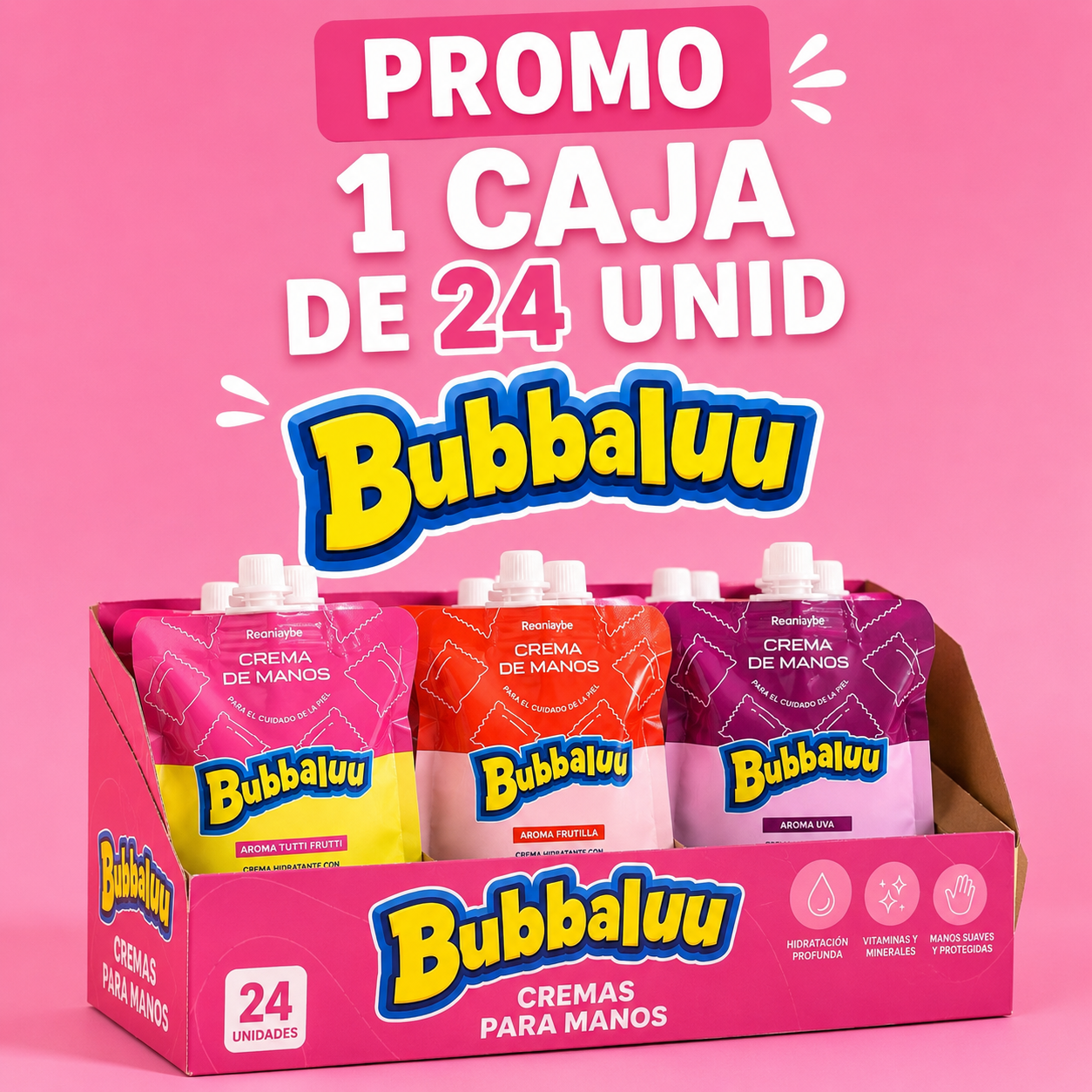 🎉 PROMO CAJA CERRADA x24 CREMAS BUBBALLUU