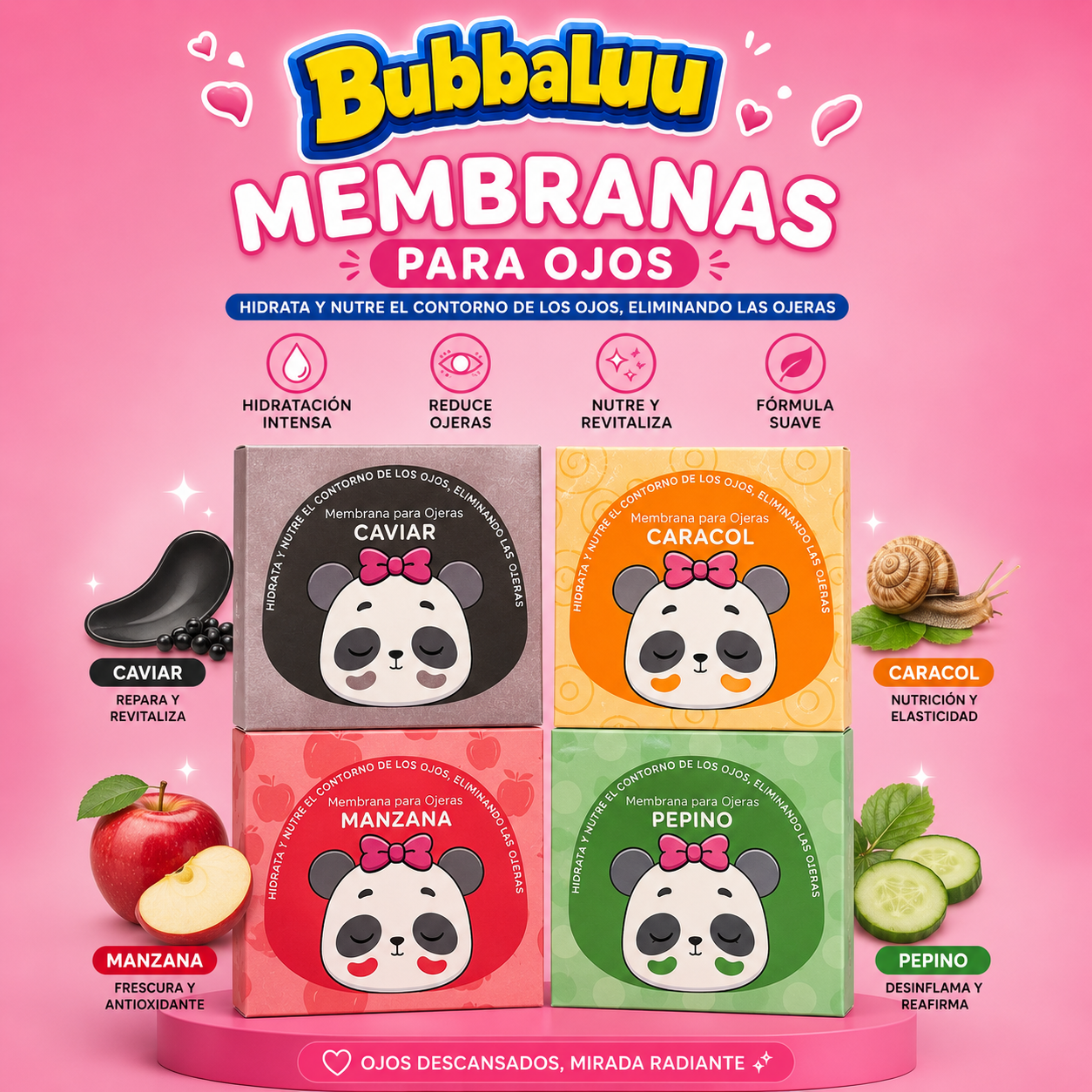 💖 Bubbalu  Membranas para Ojeras (Pack x2)